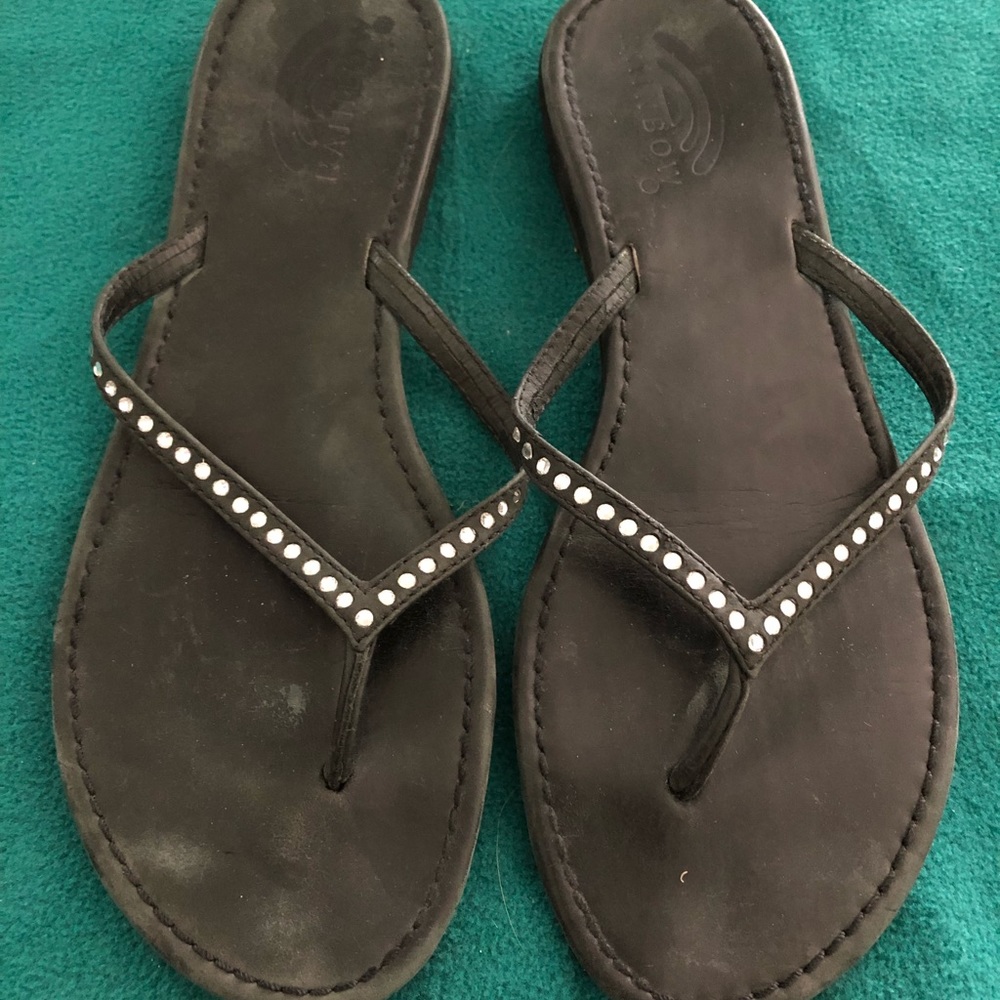 RAINBOW Rhinestone Low Heeled Flipflop